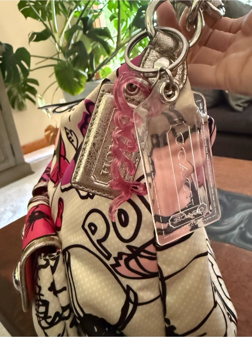 Coach poppy Y2K vintage Floral graffiti Pop Pink Hobo Bag - Picture 3 of 10